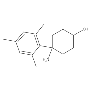 4-Amino-4-(2,4,6-trimethylphenyl)cyclohexan-1-ol结构式