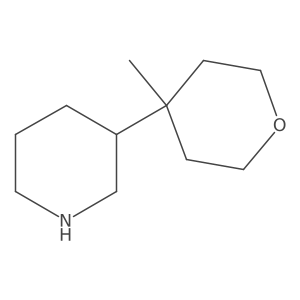 3-(4-Methyloxan-4-yl)piperidine Structure