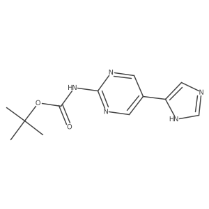 tert-butyl N-[5-(1H-imidazol-4-yl)pyrimidin-2-yl]carbamate Structure