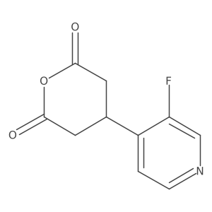 4-(3-Fluoropyridin-4-yl)oxane-2,6-dione结构式