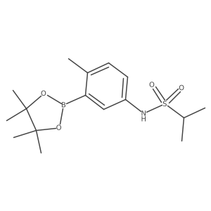 N-(4-methyl-3-(4,4,5,5-tetramethyl-1,3,2-dioxaborolan-2-yl)phenyl)propane-2-sulfonamide结构式