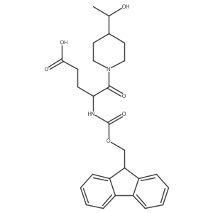 4-({[(9H-fluoren-9-yl)methoxy]carbonyl}amino)-5-{4-[(1S)-1-hydroxyethyl]piperidin-1-yl}-5-oxopentanoic acid Structure