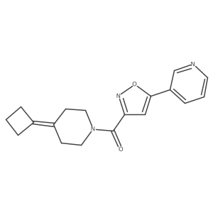 3-[3-(4-Cyclobutylidenepiperidine-1-carbonyl)-1,2-oxazol-5-yl]pyridine Structure