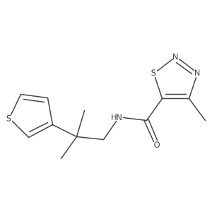 4-methyl-N-(2-methyl-2-(thiophen-3-yl)propyl)-1,2,3-thiadiazole-5-carboxamide Structure