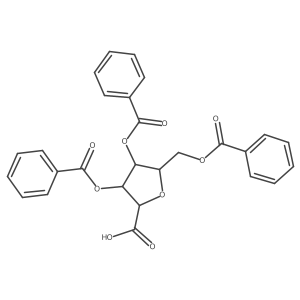 3,4,6-Tri-O-benzoyl-2,5-anhydro-D-allonic acid Structure