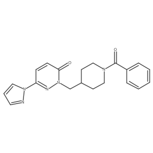 2-[(1-Benzoylpiperidin-4-yl)methyl]-6-pyrazol-1-ylpyridazin-3-one结构式