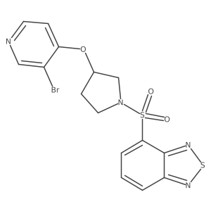 4-({3-[(3-Bromopyridin-4-yl)oxy]pyrrolidin-1-yl}sulfonyl)-2,1,3-benzothiadiazole Structure
