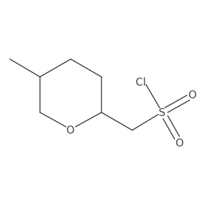 [(2S,5R)-5-Methyloxan-2-yl]methanesulfonyl chloride结构式