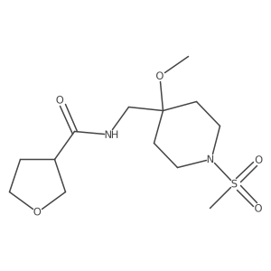 N-[(1-methanesulfonyl-4-methoxypiperidin-4-yl)methyl]oxolane-3-carboxamide Structure