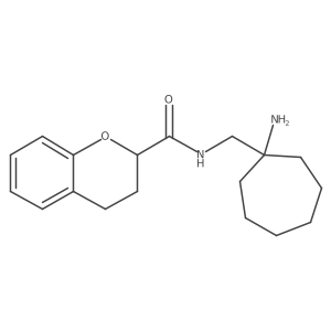 N-[(1-aminocycloheptyl)methyl]-3,4-dihydro-2H-1-benzopyran-2-carboxamide结构式