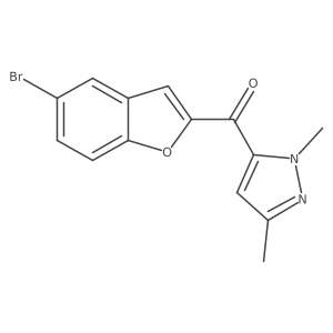 5-(5-bromo-1-benzofuran-2-carbonyl)-1,3-dimethyl-1H-pyrazole Structure