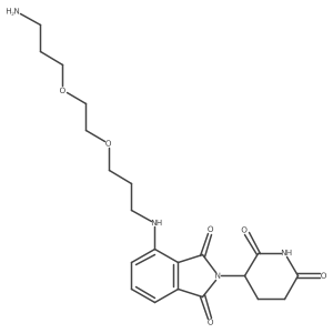 4-[3-[2-(3-Aminopropoxy)ethoxy]propylamino]-2-(2,6-dioxo-3-piperidyl)isoindoline-1,3-dione结构式