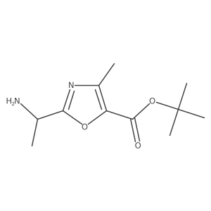 Tert-butyl 2-(1-aminoethyl)-4-methyl-1,3-oxazole-5-carboxylate结构式