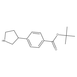 Tert-butyl 4-(pyrrolidin-3-yl)benzoate结构式