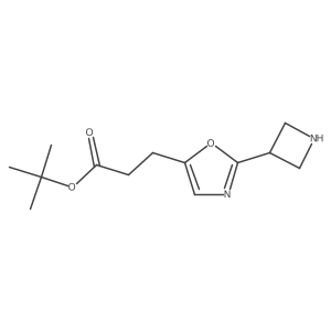 Tert-butyl 3-[2-(azetidin-3-yl)-1,3-oxazol-5-yl]propanoate结构式