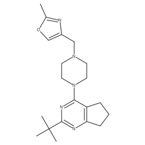 1-{2-tert-butyl-5H,6H,7H-cyclopenta[d]pyrimidin-4-yl}-4-[(2-methyl-1,3-oxazol-4-yl)methyl]piperazine Structure