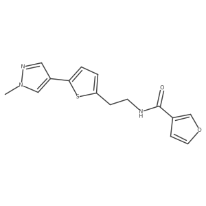 N-{2-[5-(1-methyl-1H-pyrazol-4-yl)thiophen-2-yl]ethyl}furan-3-carboxamide结构式