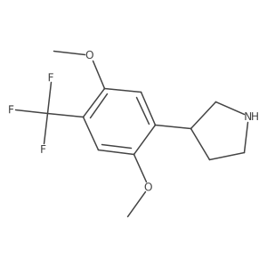 (S)-3-(2,5-Dimethoxy-4-(trifluoromethyl)phenyl)pyrrolidine Structure
