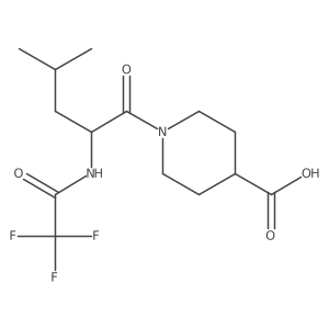 1-[(2S)-4-methyl-2-(2,2,2-trifluoroacetamido)pentanoyl]piperidine-4-carboxylic acid结构式