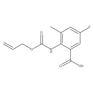 5-Fluoro-3-iodo-2-{[(prop-2-en-1-yloxy)carbonyl]amino}benzoic acid结构式