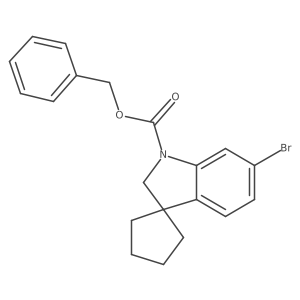 Benzyl 6'-bromo-1',2'-dihydrospiro[cyclopentane-1,3'-indole]-1'-carboxylate Structure