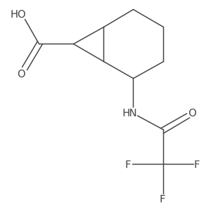 2-(2,2,2-Trifluoroacetamido)bicyclo[4.1.0]heptane-7-carboxylic acid结构式