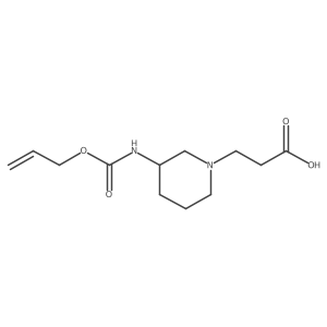 3-(3-{[(Prop-2-en-1-yloxy)carbonyl]amino}piperidin-1-yl)propanoic acid Structure