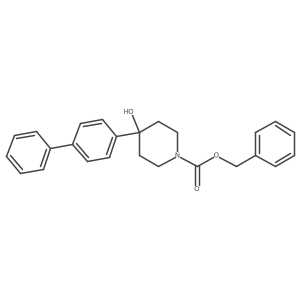 Benzyl 4-hydroxy-4-(4-phenylphenyl)piperidine-1-carboxylate结构式