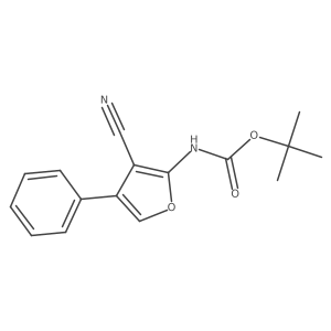 tert-butyl N-(3-cyano-4-phenylfuran-2-yl)carbamate结构式