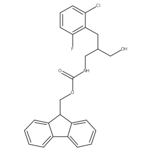 (9H-fluoren-9-yl)methyl N-{2-[(2-chloro-6-fluorophenyl)methyl]-3-hydroxypropyl}carbamate结构式