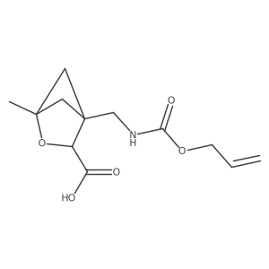 1-Methyl-4-({[(prop-2-en-1-yloxy)carbonyl]amino}methyl)-2-oxabicyclo[2.1.1]hexane-3-carboxylic acid Structure