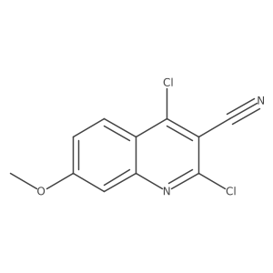 2,4-dichloro-7-methoxy-3-Quinolinecarbonitrile结构式