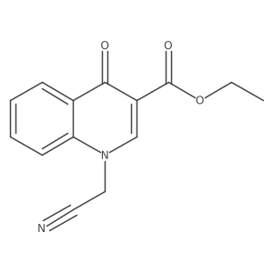 Ethyl 1-(cyanomethyl)-4-oxo-1,4-dihydroquinoline-3-carboxylate结构式