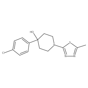 4-(4-Chlorophenyl)-1-(5-methyl-1,3,4-thiadiazol-2-yl)piperidin-4-ol Structure