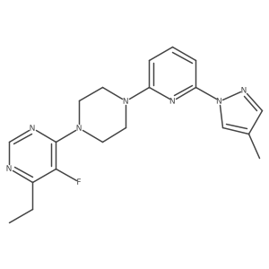 4-ethyl-5-fluoro-6-{4-[6-(4-methyl-1H-pyrazol-1-yl)pyridin-2-yl]piperazin-1-yl}pyrimidine结构式