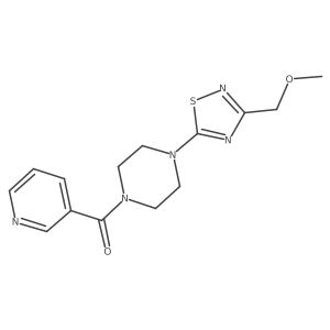 1-[3-(Methoxymethyl)-1,2,4-thiadiazol-5-yl]-4-(pyridine-3-carbonyl)piperazine结构式
