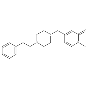 1-Methyl-4-{[4-(2-phenylethyl)piperazin-1-yl]methyl}-1,2-dihydropyridin-2-one Structure