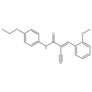 (E)-2-cyano-N-(4-ethoxyphenyl)-3-(2-methoxyphenyl)prop-2-enamide结构式