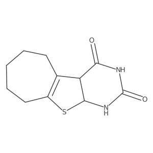 8-Thia-4,6-diazatricyclo[7.5.0.02,7]tetradec-1(9)-ene-3,5-dione结构式