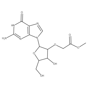methyl 2-[(2R,3R,4R,5R)-2-(2-amino-6-oxo-1H-purin-9-yl)-4-hydroxy-5-(hydroxymethyl)oxolan-3-yl]oxyacetate结构式
