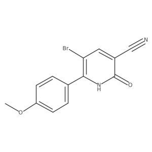 5-Bromo-6-(4-methoxyphenyl)-2-oxo-1,2-dihydropyridine-3-carbonitrile Structure