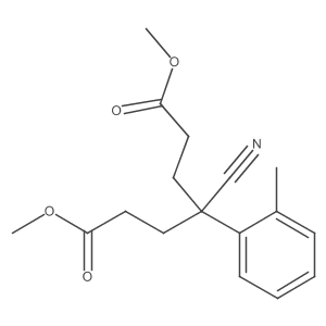 1,7-Dimethyl 4-cyano-4-(2-methylphenyl)heptanedioate Structure