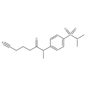[3-[4-(Dimethylsulfamoyl)-N-methylanilino]-3-oxopropyl] thiocyanate Structure