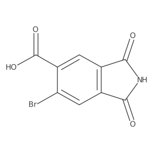 6-Bromo-1,3-dioxo-2,3-dihydro-1H-isoindole-5-carboxylic acid结构式