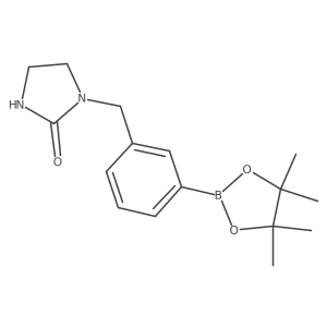 1-[3-(4,4,5,5-Tetramethyl-[1,3,2]dioxaborolan-2-yl)-benzyl]-imidazolidin-2-one Structure