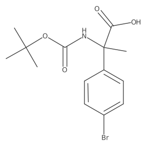 2-(4-Bromophenyl)-2-{[(tert-butoxy)carbonyl]amino}propanoic acid结构式
