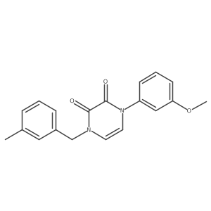 1-(3-Methoxyphenyl)-4-[(3-methylphenyl)methyl]-1,2,3,4-tetrahydropyrazine-2,3-dione结构式