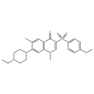 7-(4-ethylpiperazin-1-yl)-6-fluoro-3-((4-methoxyphenyl)sulfonyl)-1-methylquinolin-4(1H)-one结构式