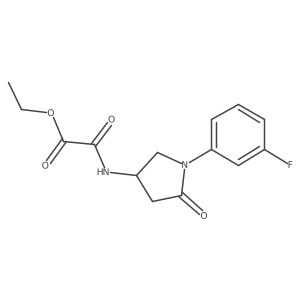 Ethyl 2-((1-(3-fluorophenyl)-5-oxopyrrolidin-3-yl)amino)-2-oxoacetate Structure