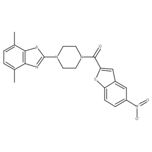 (4-(4,7-Dimethylbenzo[d]thiazol-2-yl)piperazin-1-yl)(5-nitrobenzo[b]thiophen-2-yl)methanone结构式